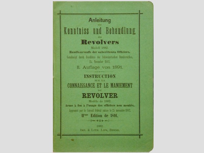 Swiss 1882 revolver manual, ed 1891