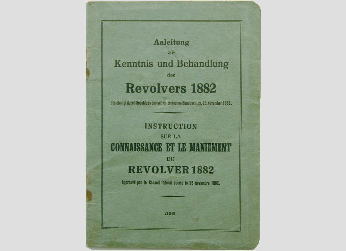 Swiss 1882 revolver manual, Original issue