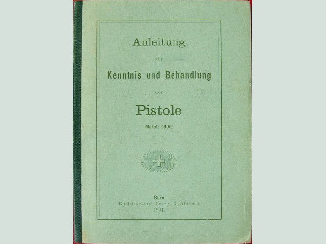 Pilot commercial manual for the 1900 Swiss Ord. Luger